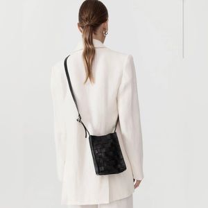 St Agni Woven Boxy Sling Pouch - Black